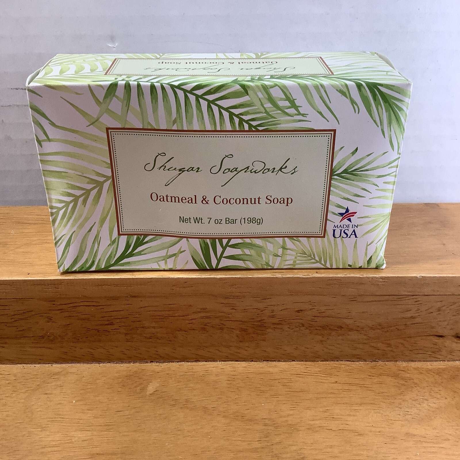 NEW Shugar Soapworks 7 oz Oatmeal & Coconut Soap Vegan Made In USA