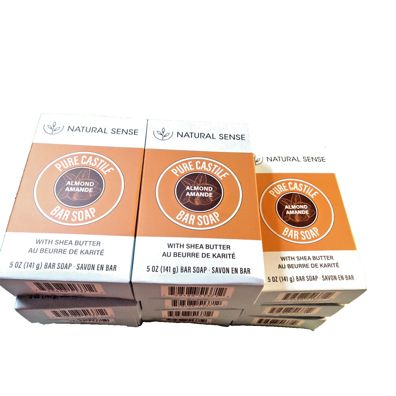 Natural Sense Pure Castile Almond Bar Soap Plant Based Shea Coconut Olive Oil 11