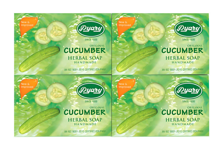 4 X Indian Pyary Cucumber Herbal Soap – 75g Hand Made ⭐FREE SHIPPING⭐