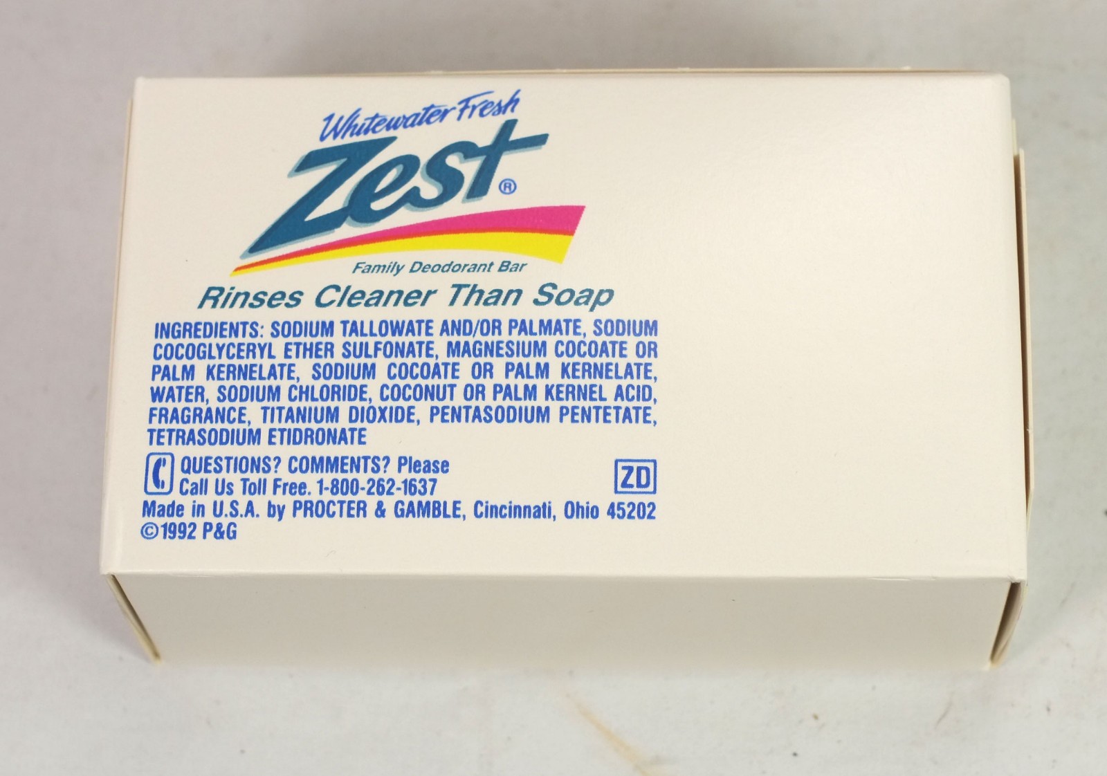 7 Bars Vintage Zest Whitewater Fresh 5oz Deodorant Bar Soap 1992