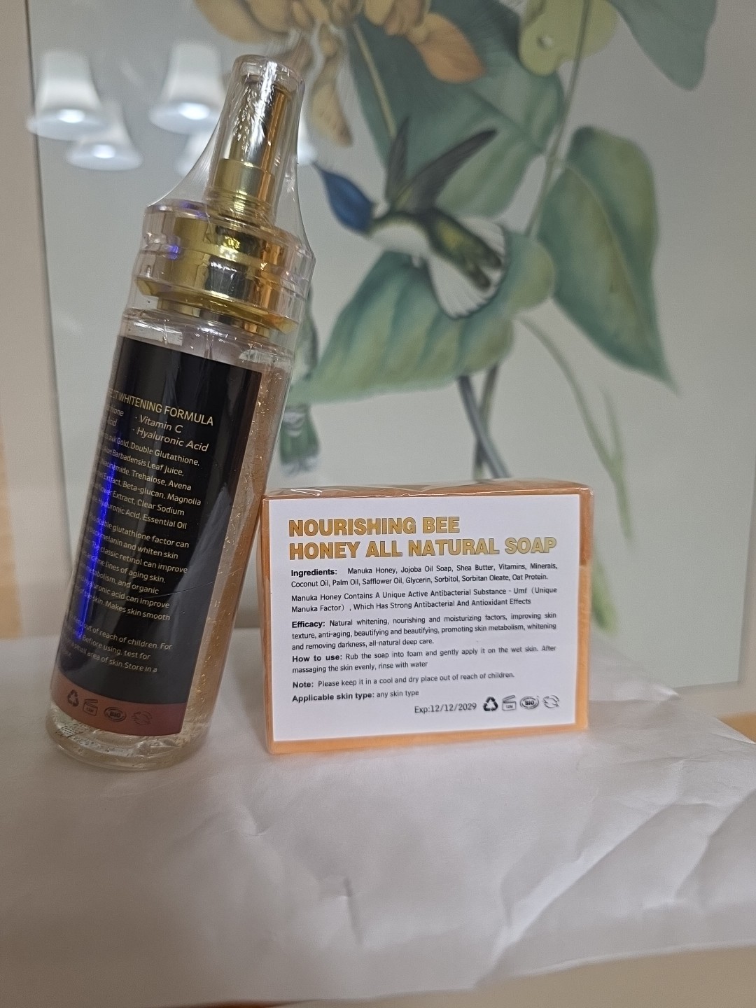 SanLimit Serum and Bee Honey Soap Lot of 2 Set Serum 4.2 Fl Oz, And Soap 7fl oz