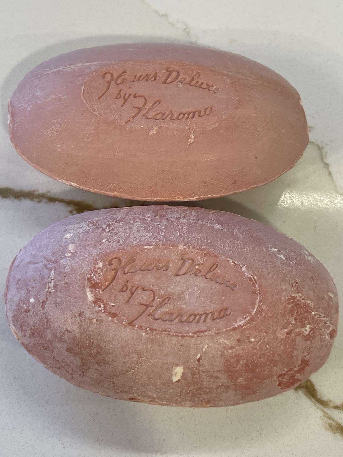 Vintage Fleurs Deluxe Cold Cream Bar Soap Lot of 2 Rose Geranium 2.75 oz Flaroma