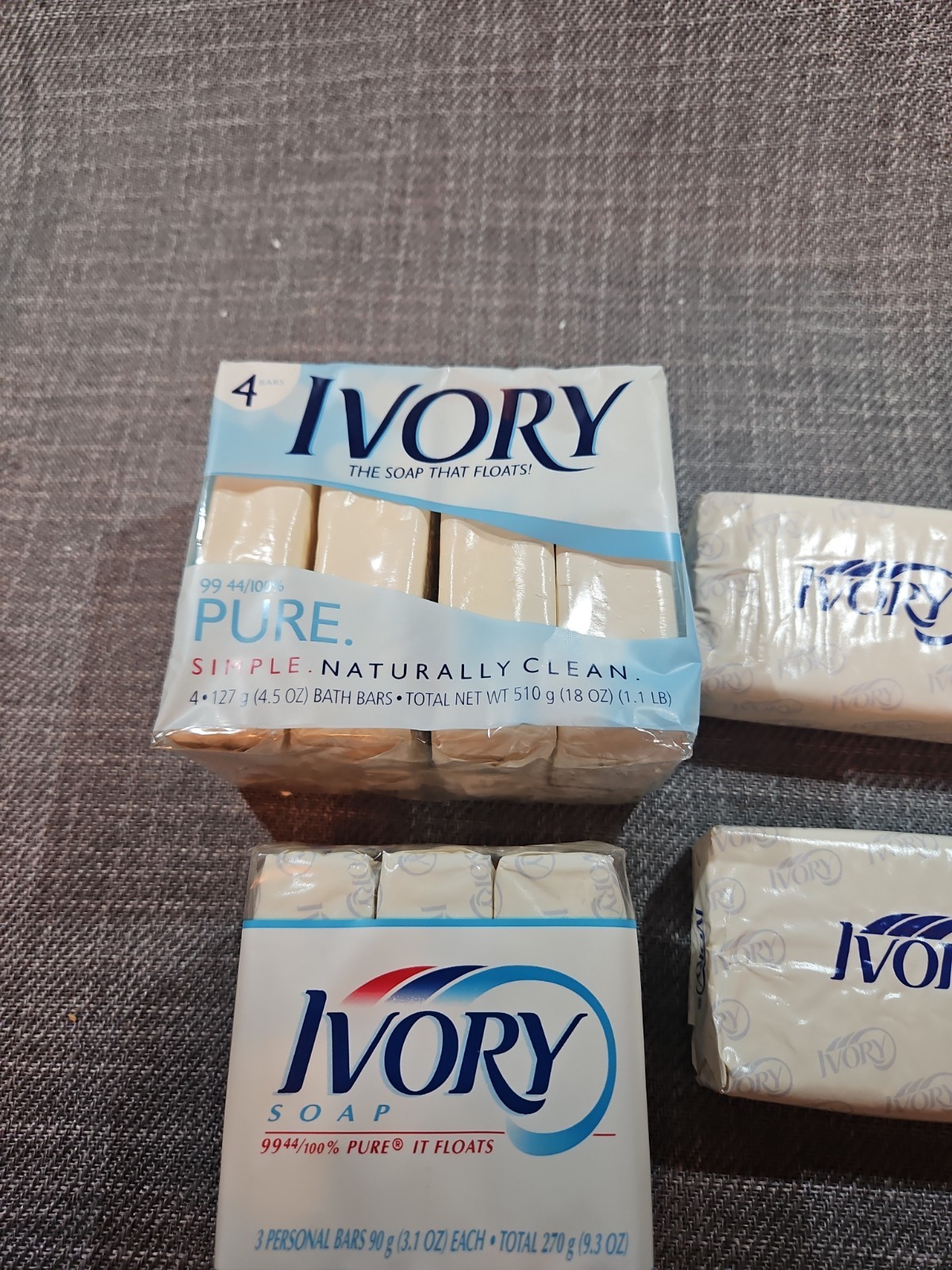 IVORY 9 Bars ORIGINAL SCENT Pure Safe Clean & Simple