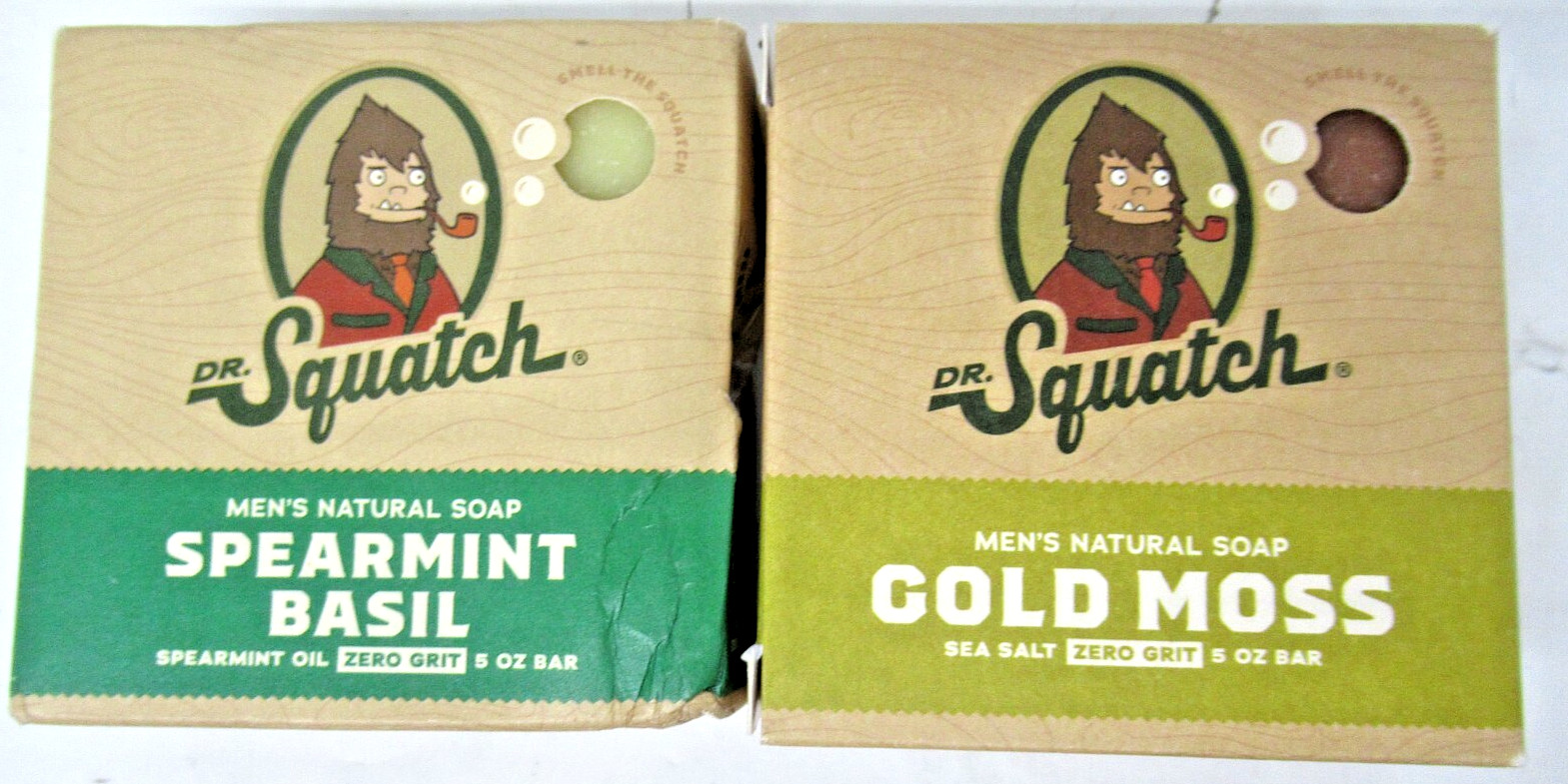 Dr. Squatch Bar Soap Spearmint Basil & Gold Moss 5oz bars