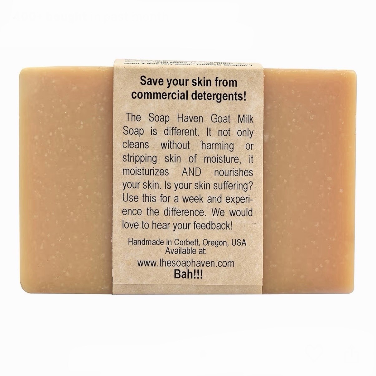 4 Goat Milk Soap Bars with Honey – Handmade in USA. All Natural Soap – Unscented
