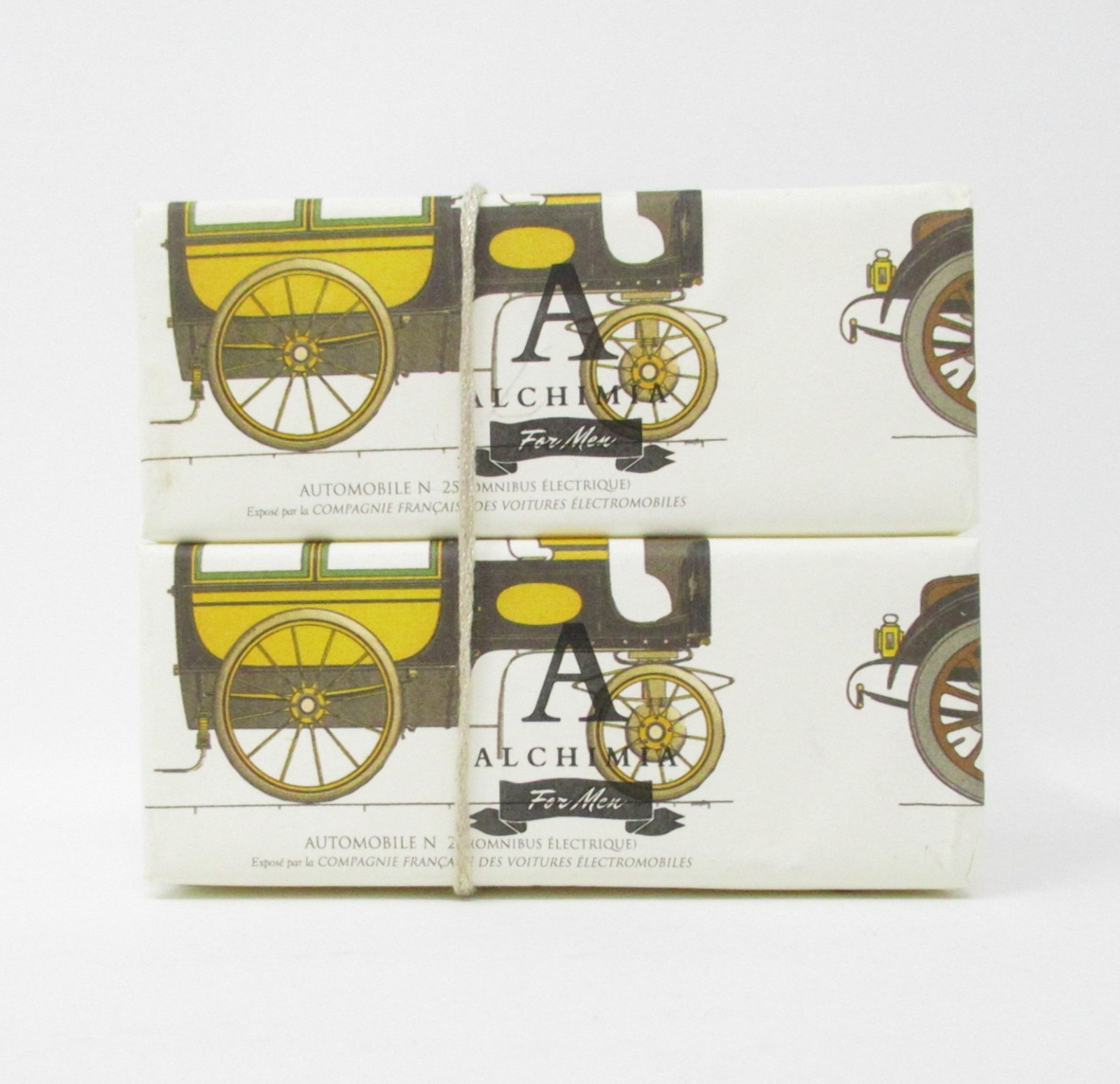 Alchimia Men Italian Luxury Vegetable Bath Bar Soap 2 Pack Bourbon scented