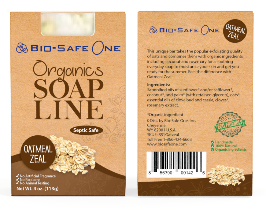 Bio-Safe One, Inc. – Oatmeal Zeal Natural Organic Soap Bar 4 oz Handmade