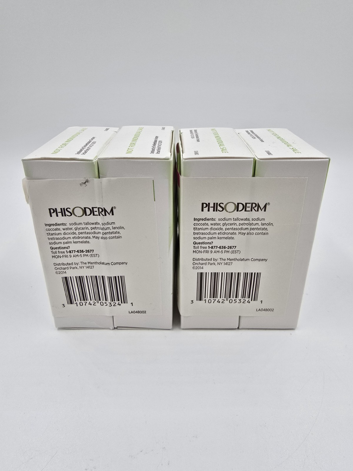 Phisoderm Fragrance Free Facial Cleansing Bar (2) 3.3 Oz Bars Per Pack- Lot of 2