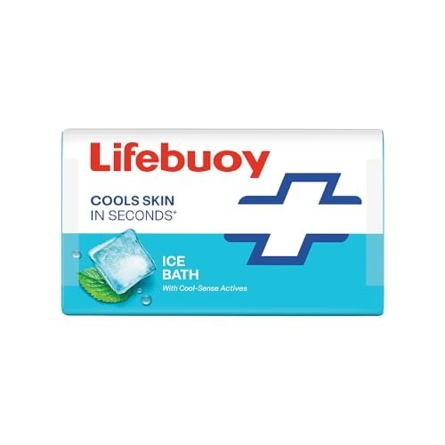 Lifebuoy Ice Bath Soap 125g Pack of 5 Menthol Cooling Bath Bars Fresh FS