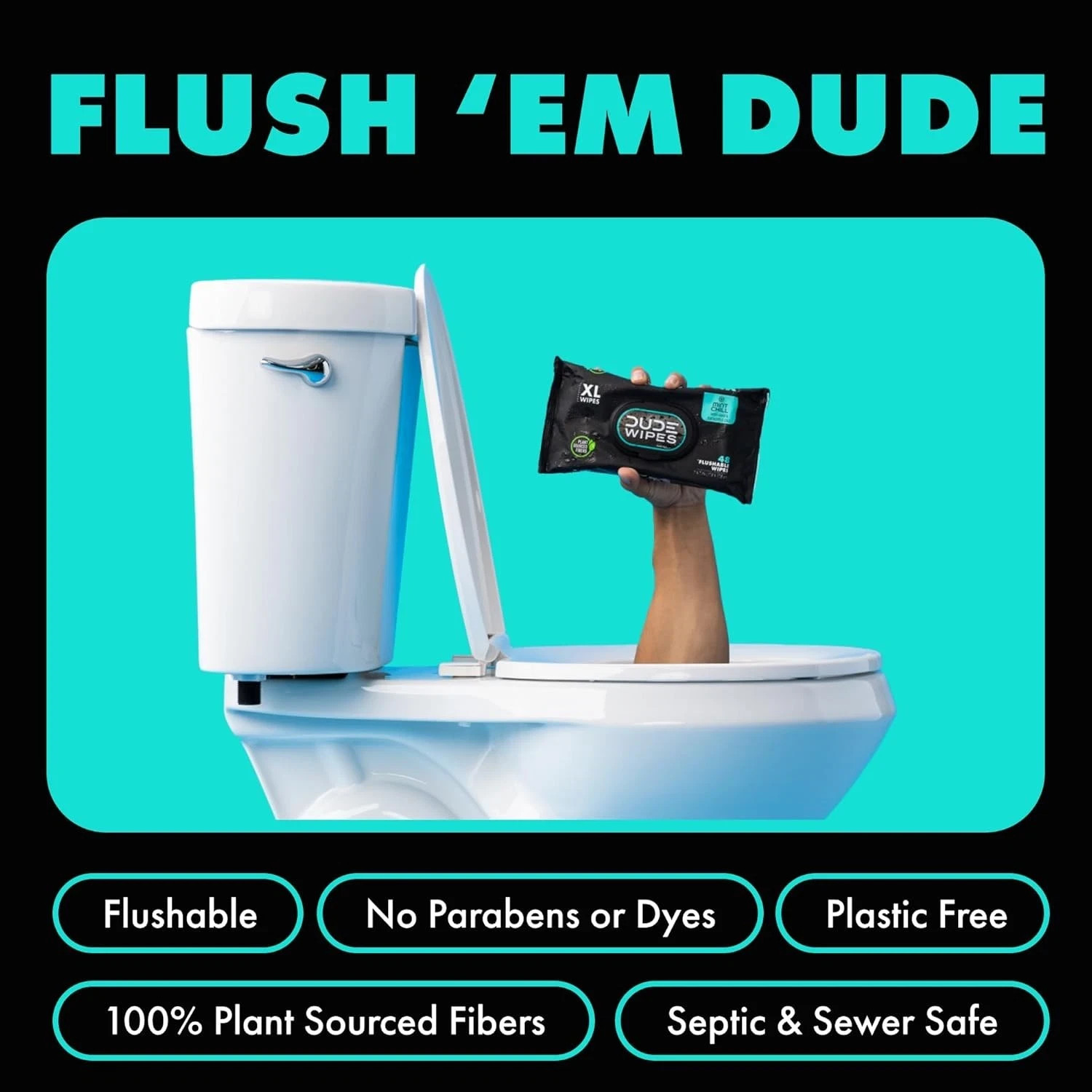 DUDE Wipes – Flushable Travel Pack – 6 Pack, 108 18 Count (Pack of 6) ..