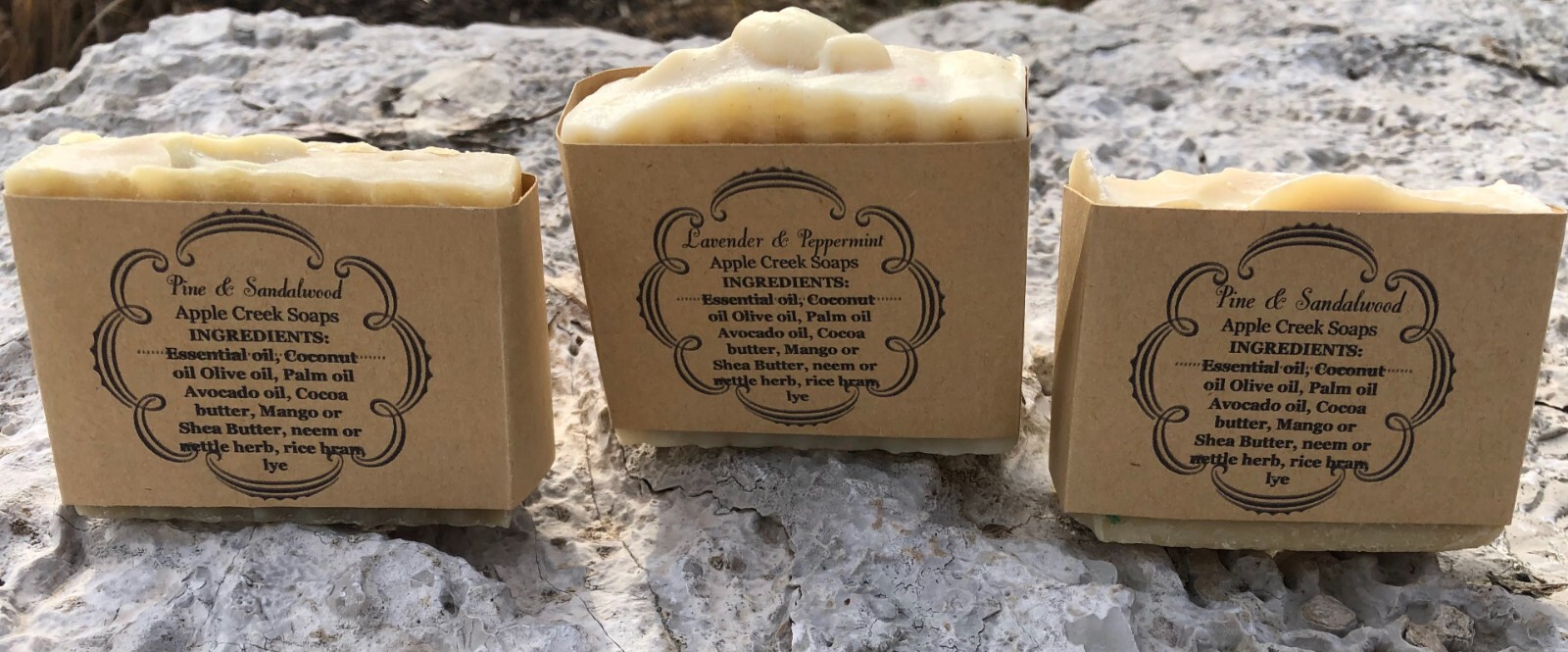 2 all natural vegan rice water shampoo bars with choice of essential water