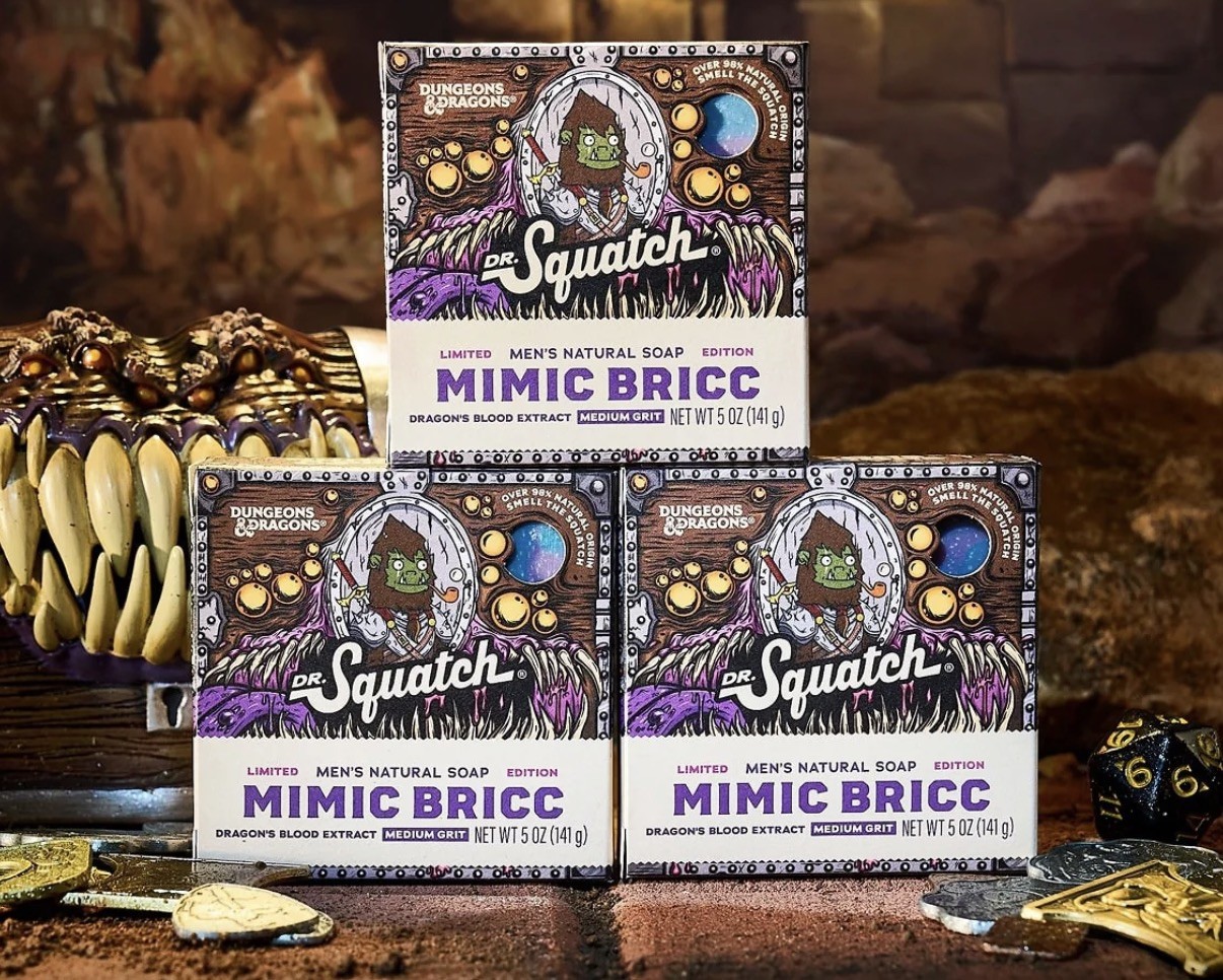 Dr. Squatch D&D Mimic Bricc 3-Pack Limited Edition Dungeons & Dragons Soap EARLY