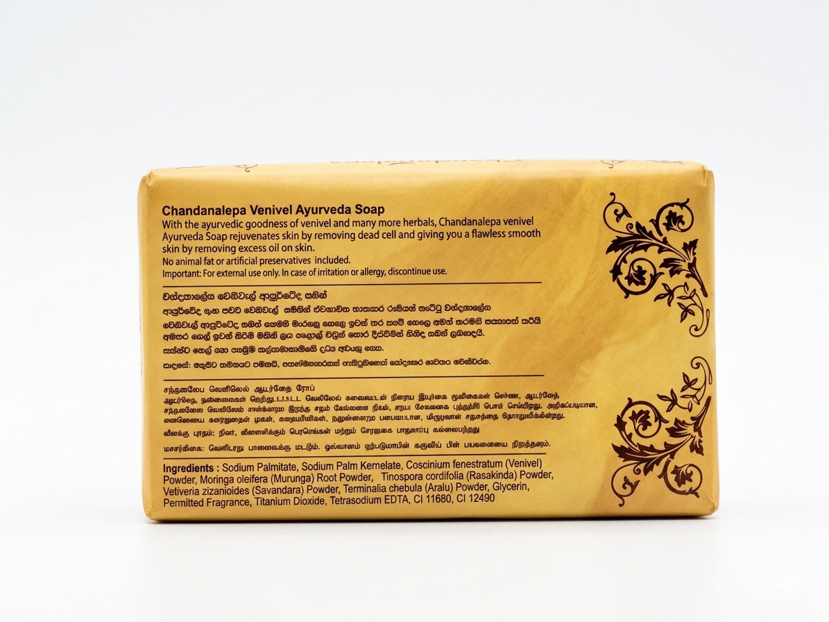 Chandanalepa Ayurvedic Venivel Herbal Soap – Yellow vine / Tree turmeric 3pcs