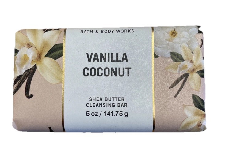 BATH & BODY WORKS Vanilla Coconut Shea Butter Soap Cleansing Bar 5 oz NEW