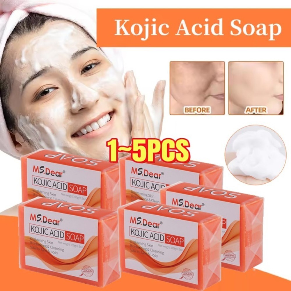 Kojic Acid Dark Spot Remover Soap Bars with Vitamin C Retinol, Collagen Turmeric