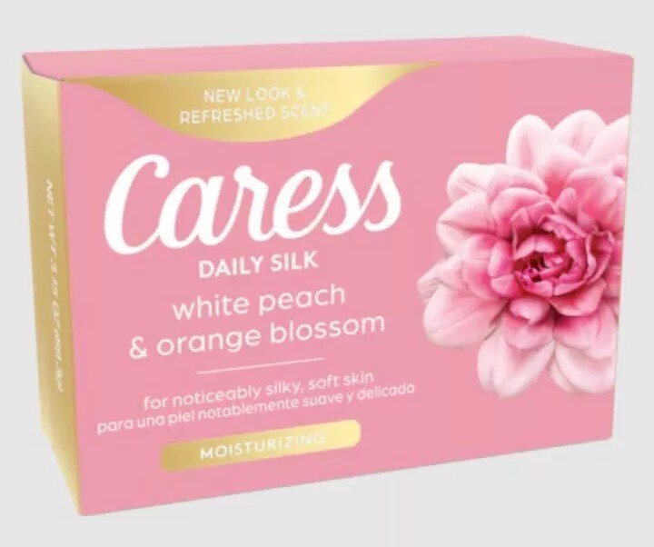 NEW! CARESS (3-BARS) 3.15 Oz. ●DAILY SILK● White Peach & Orange Blossom Bars🫧.
