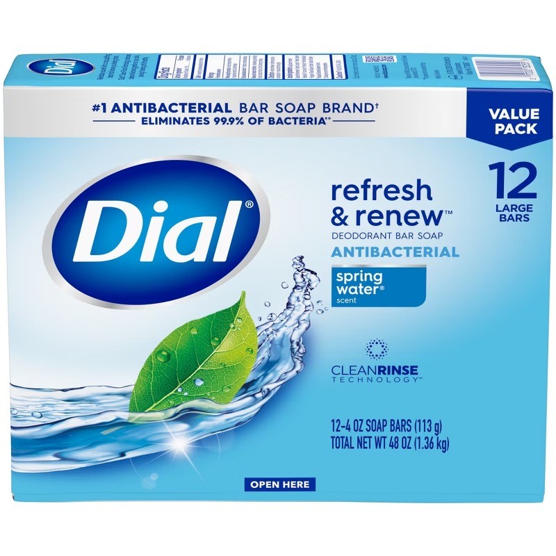 Refresh & Renew Spring Water Antibacterial Bar Soap – 4oz/12pk