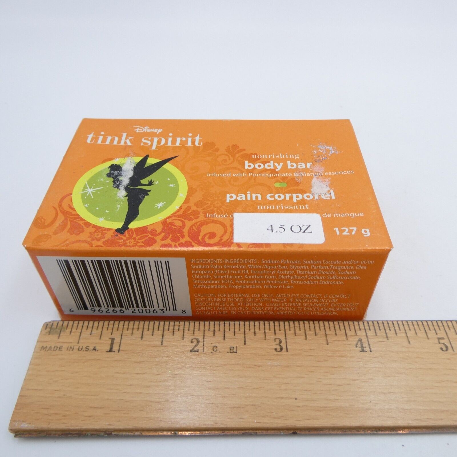 Disney Tink Spirit Body Bar Soap Nourishing 4.5 oz Tinkerbell Peter Pan Sealed