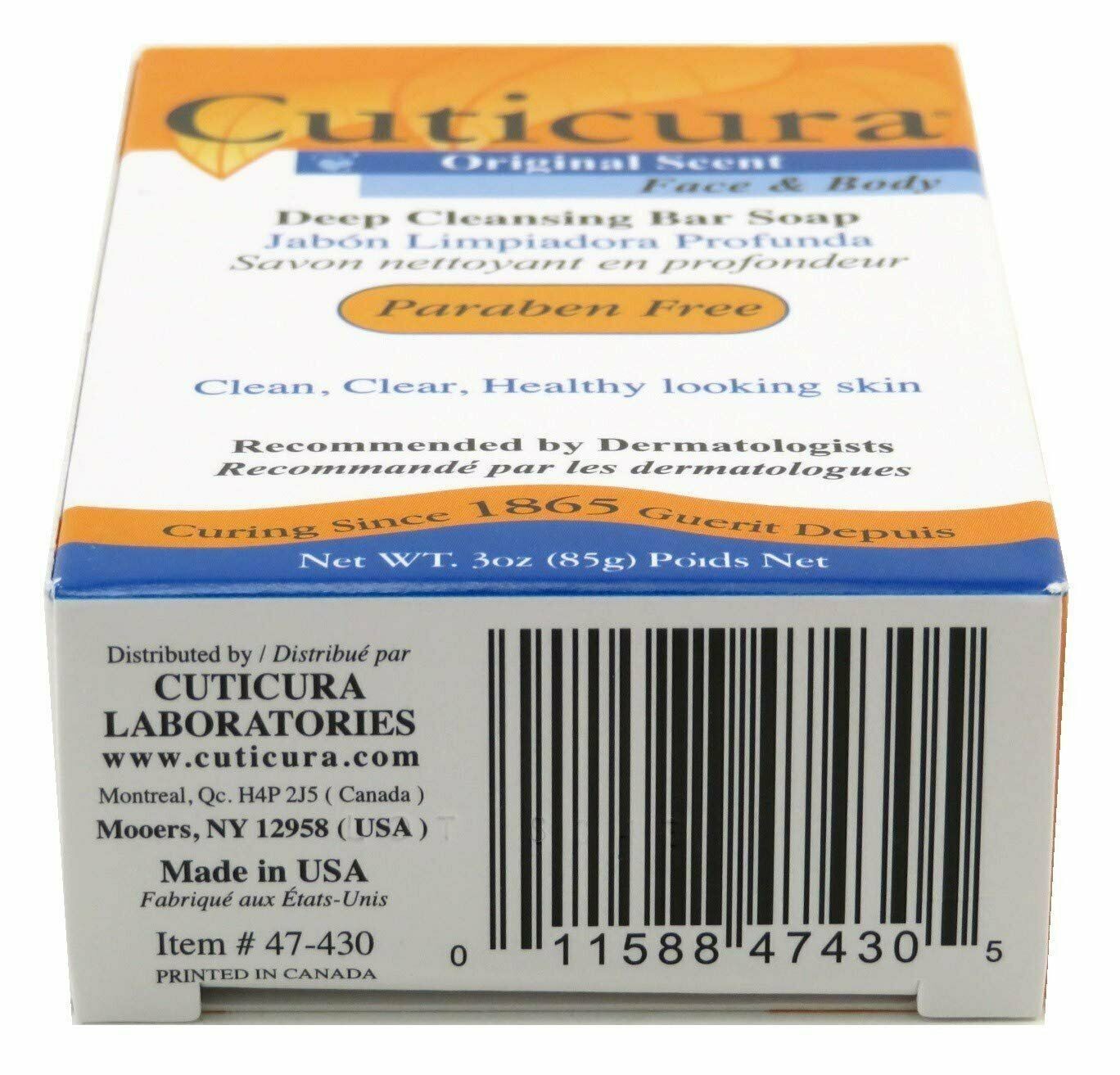 Cuticura Face & Body Deep Cleansing Bar Soap Blemish Prone Skin 3 oz Pack of 6
