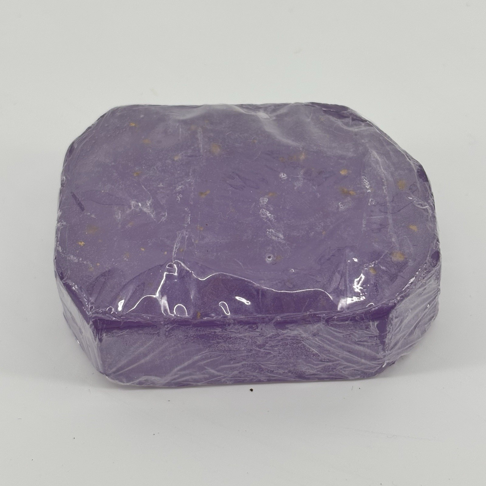 Lavender Color Soap Bar With Bits Of Loofah Hand Made Looks Like AmethystCrystal