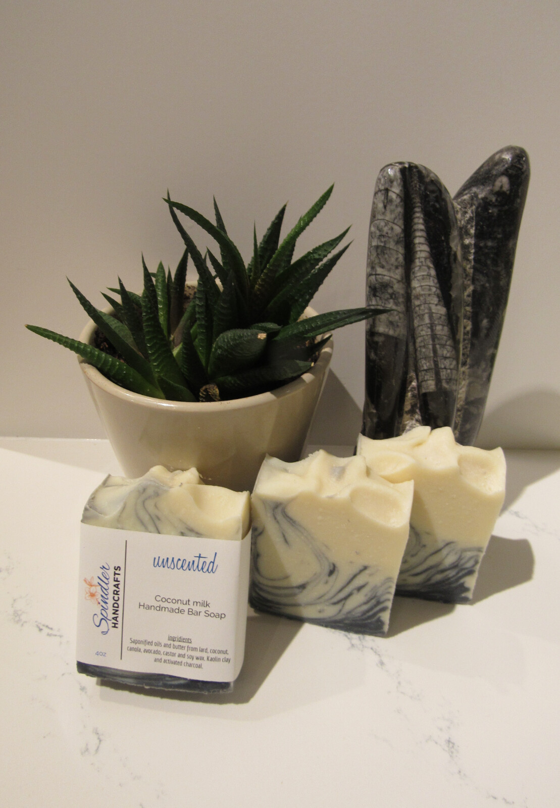UNSCENTED – Moisturizing Handmade-Homemade Clay & Charcoal Bar Soap, wt. 4oz
