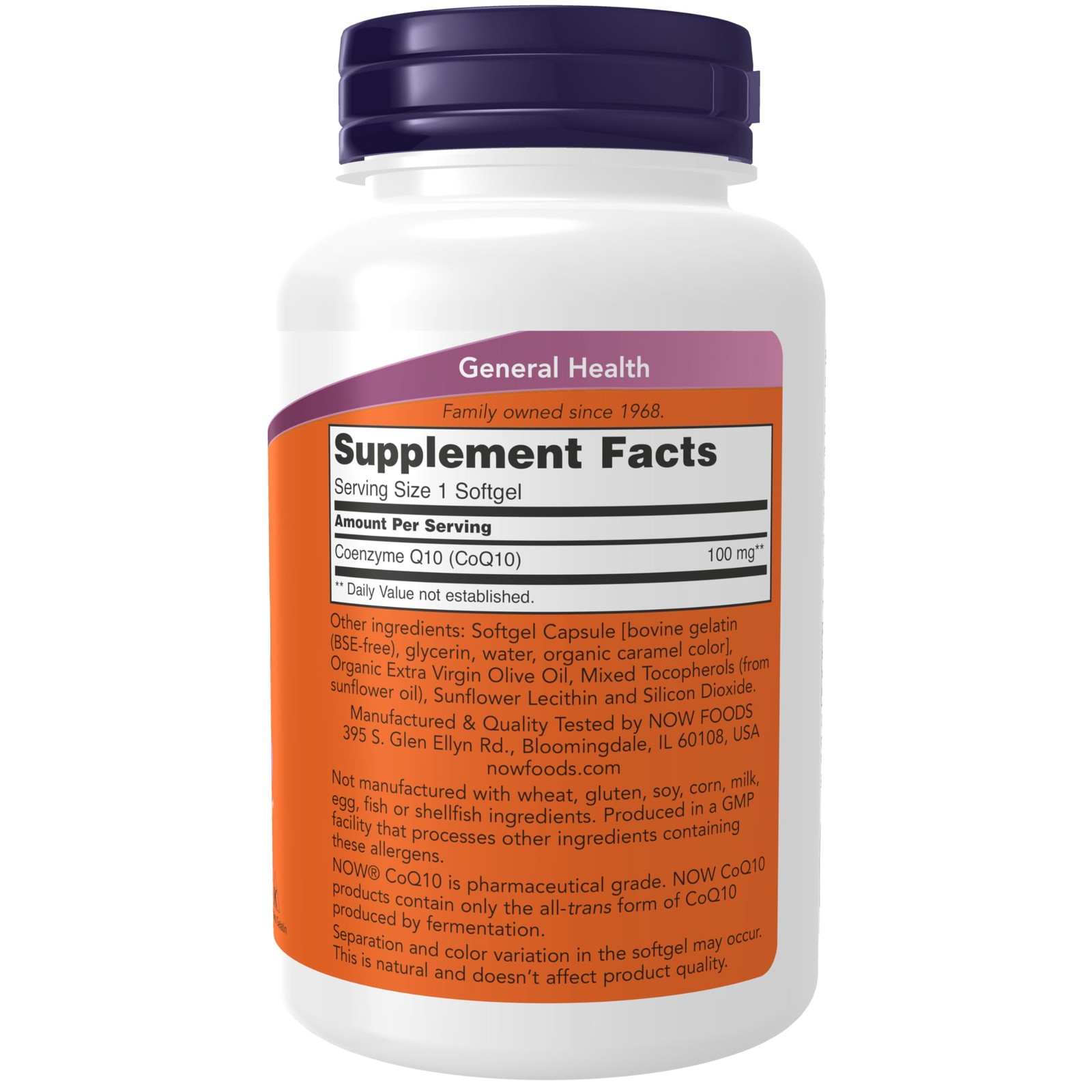 NOW Foods Supplements, CoQ10 (Coenzyme Q10) 150 Count (Pack of 1), Red/Brown