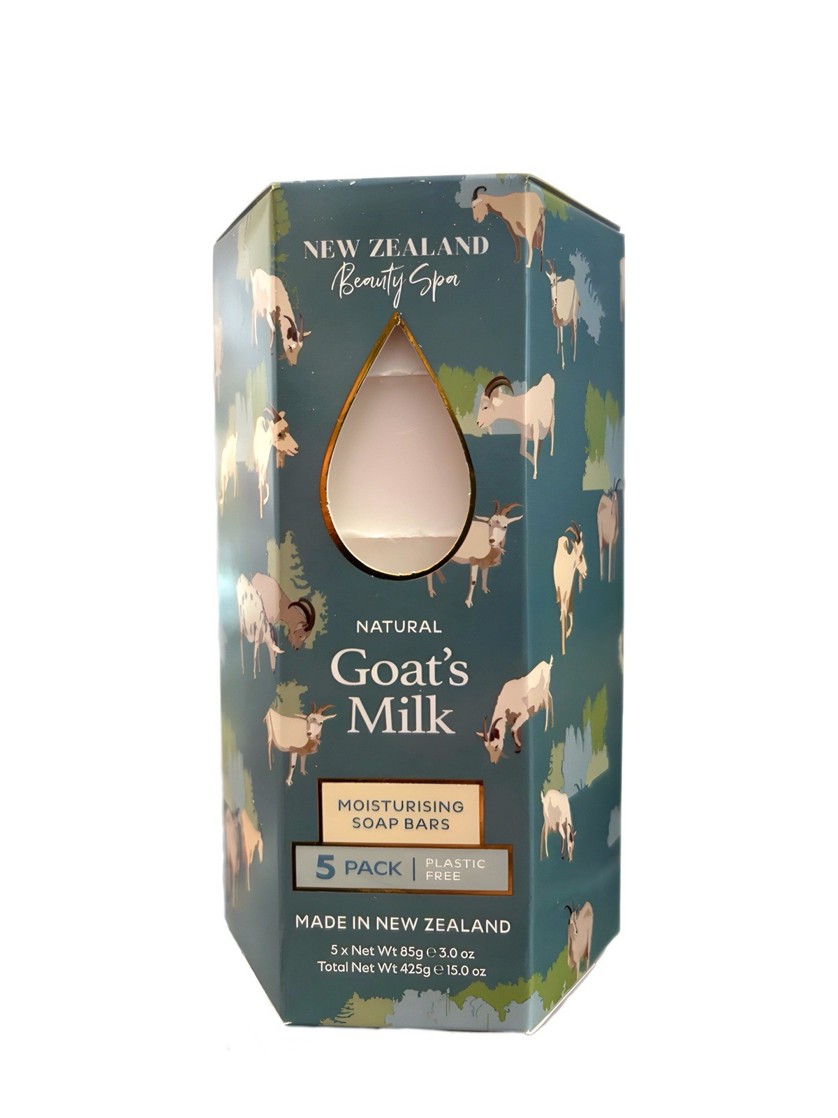 (LOT of 2) New Zealand Beauty Spa GOAT’S MILK SOAP 5 Pack of 3oz Bars