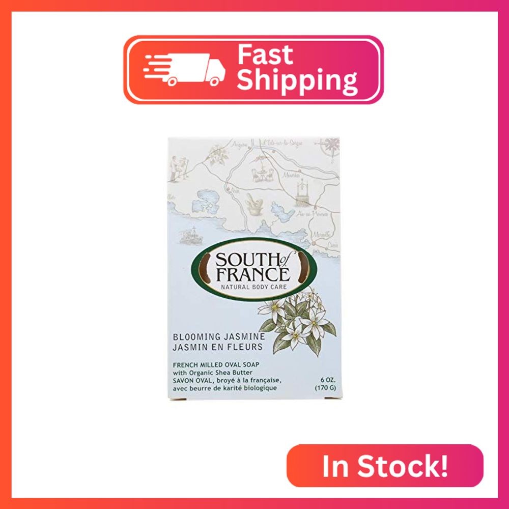 French Milled Oval Soap Blooming Jasmine South of France 6 oz Bar Soap