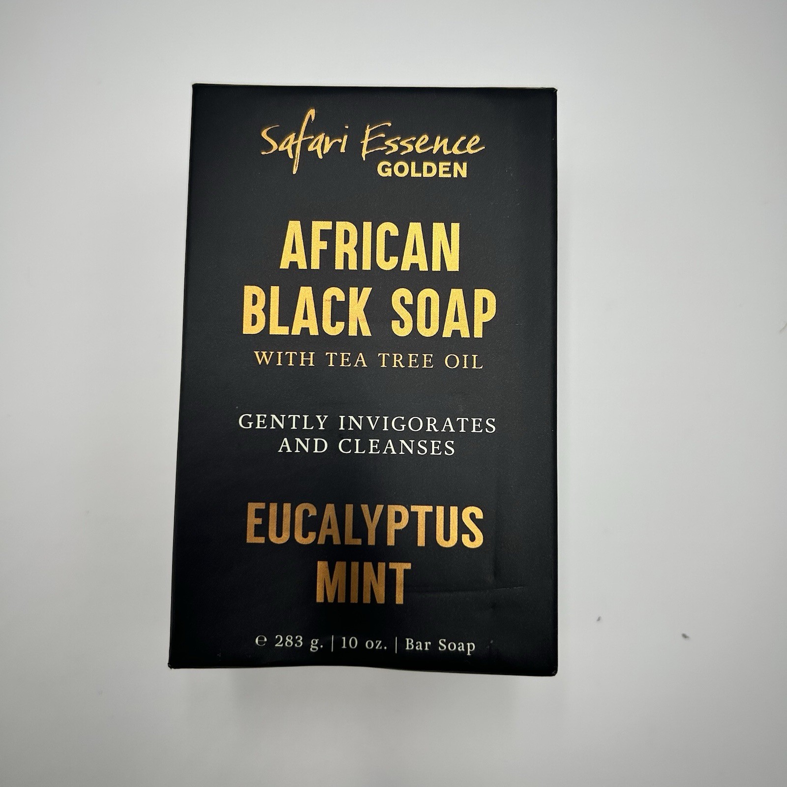 Safari Essence Golden – Eucalyptus Mint African Black Soap Bar – 10 oz.