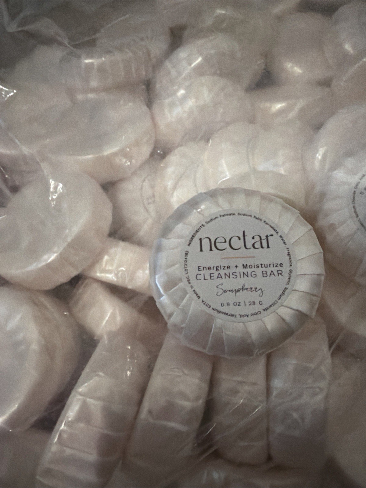 Nectar Bulk Cleansing Bar Round 99 Count, 0.9 oz Hotel Soap Air BB Guest Soap