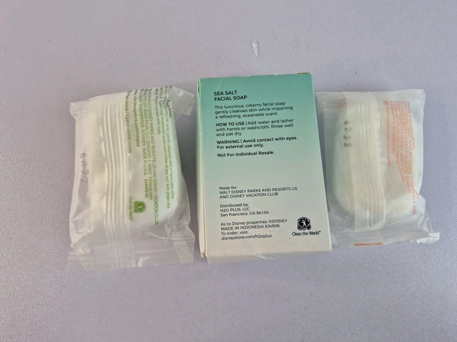 Disney Resorts H2O Beauty Sea Salt Bath Facial Soap Hotel Samples Lot 3 Sealed