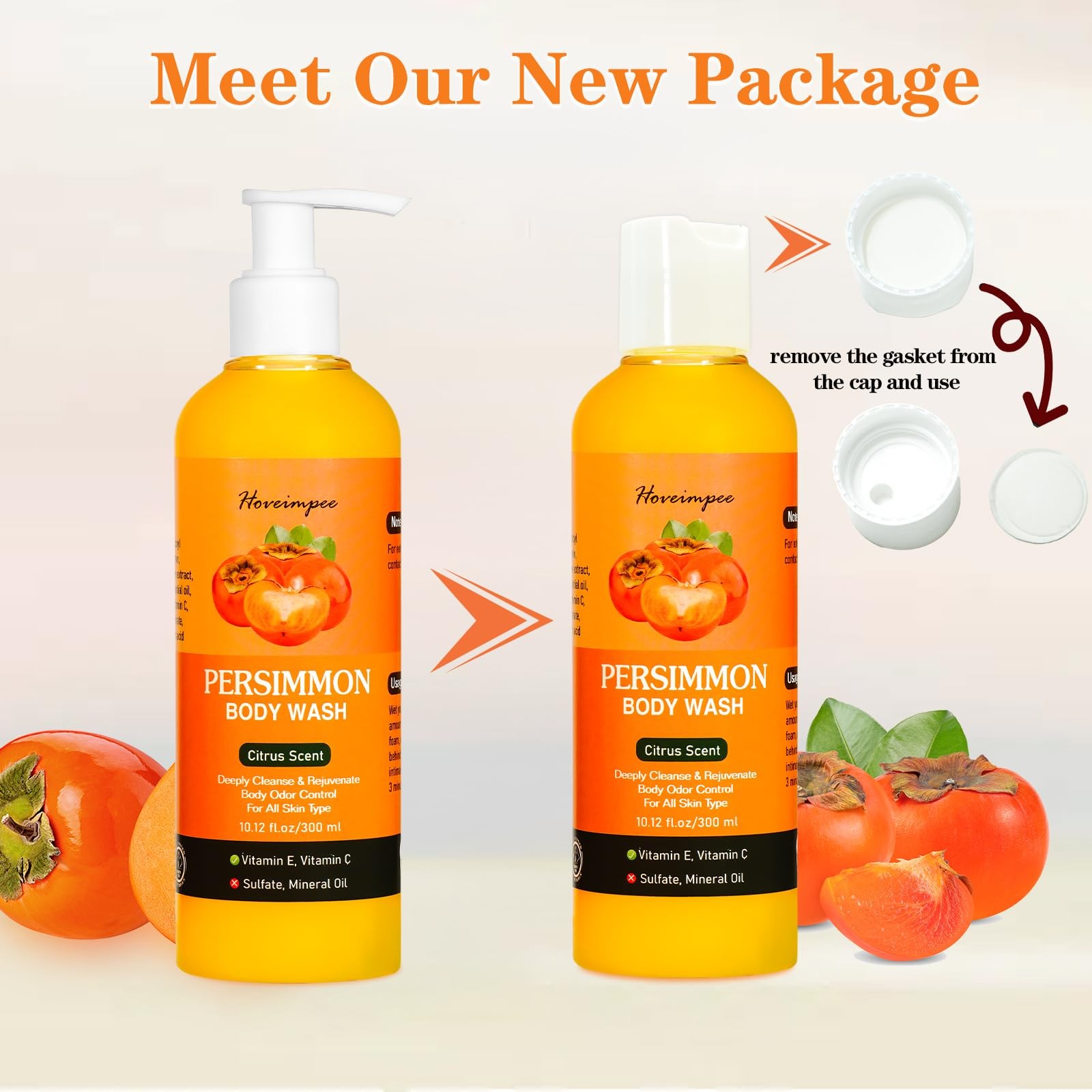 Persimmon Soap Body Odor Eliminator for Women Men, Nonenal Soap Purify Strong…