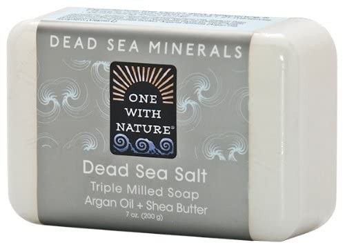One With Nature Dead Sea Mineral Soap, Dead Sea Salt, 7Ounces Pack of 6