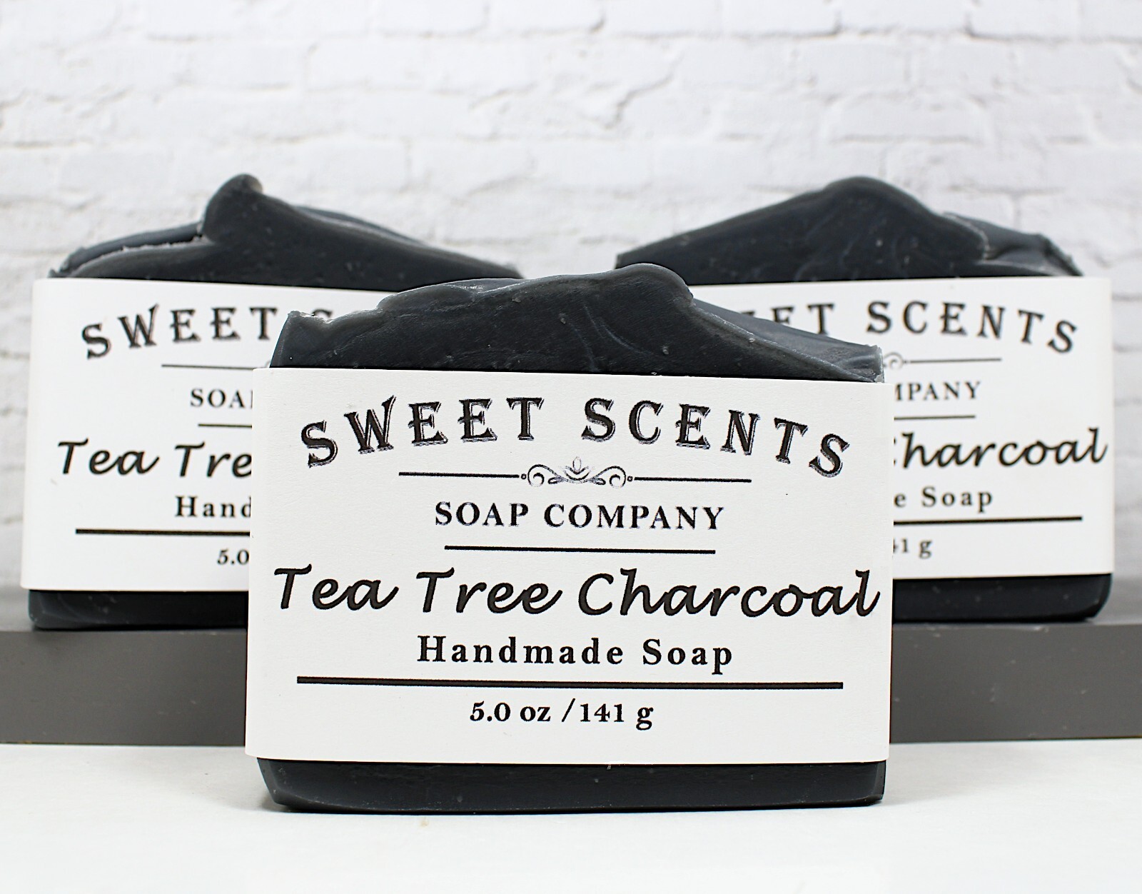 Tea Tree Charcoal Soap – Handmade, Natural, Cold Process, Essential Oil Soap