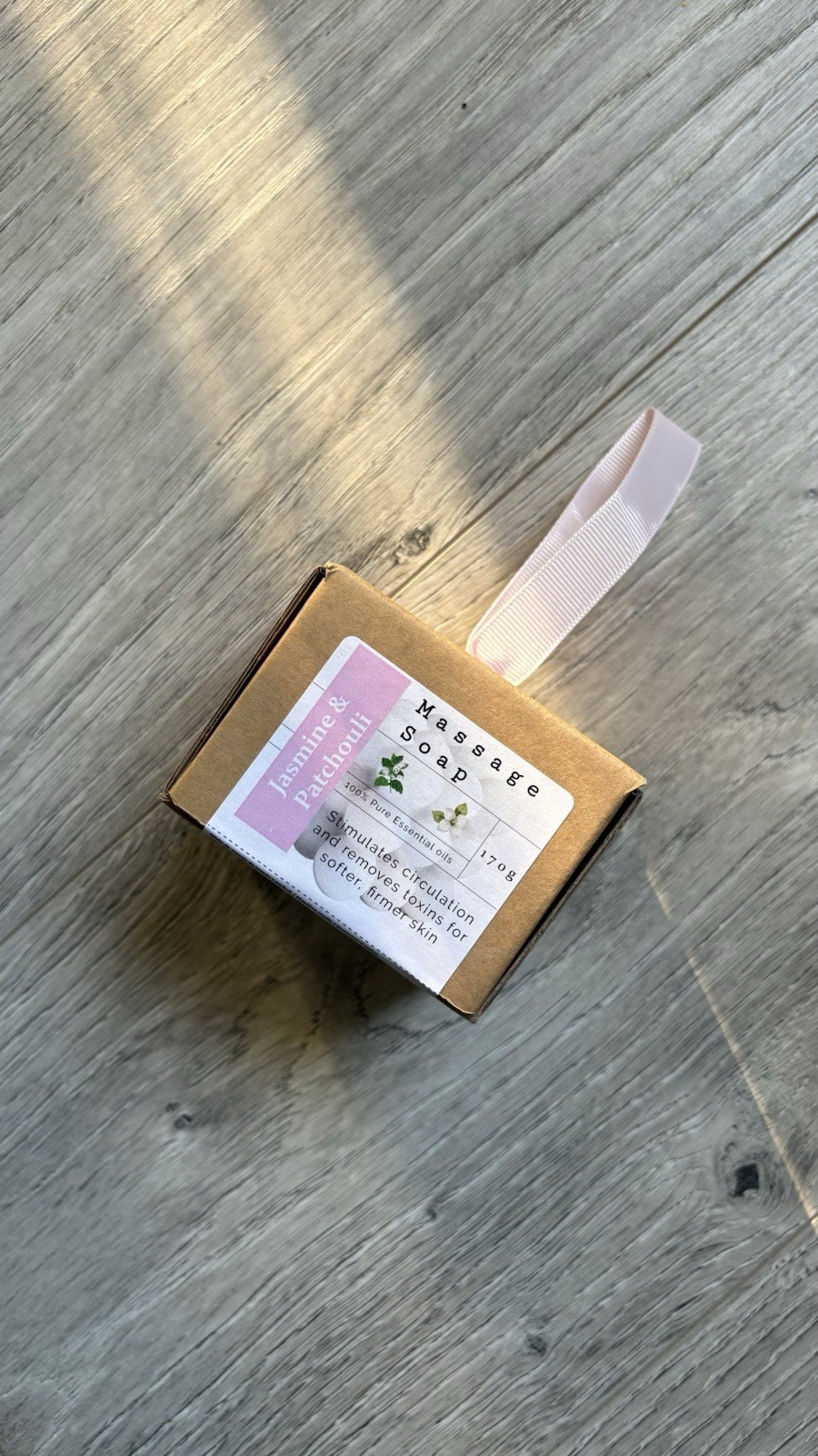 Handcrafted massage soap made with natural ingredients and pure essential oils