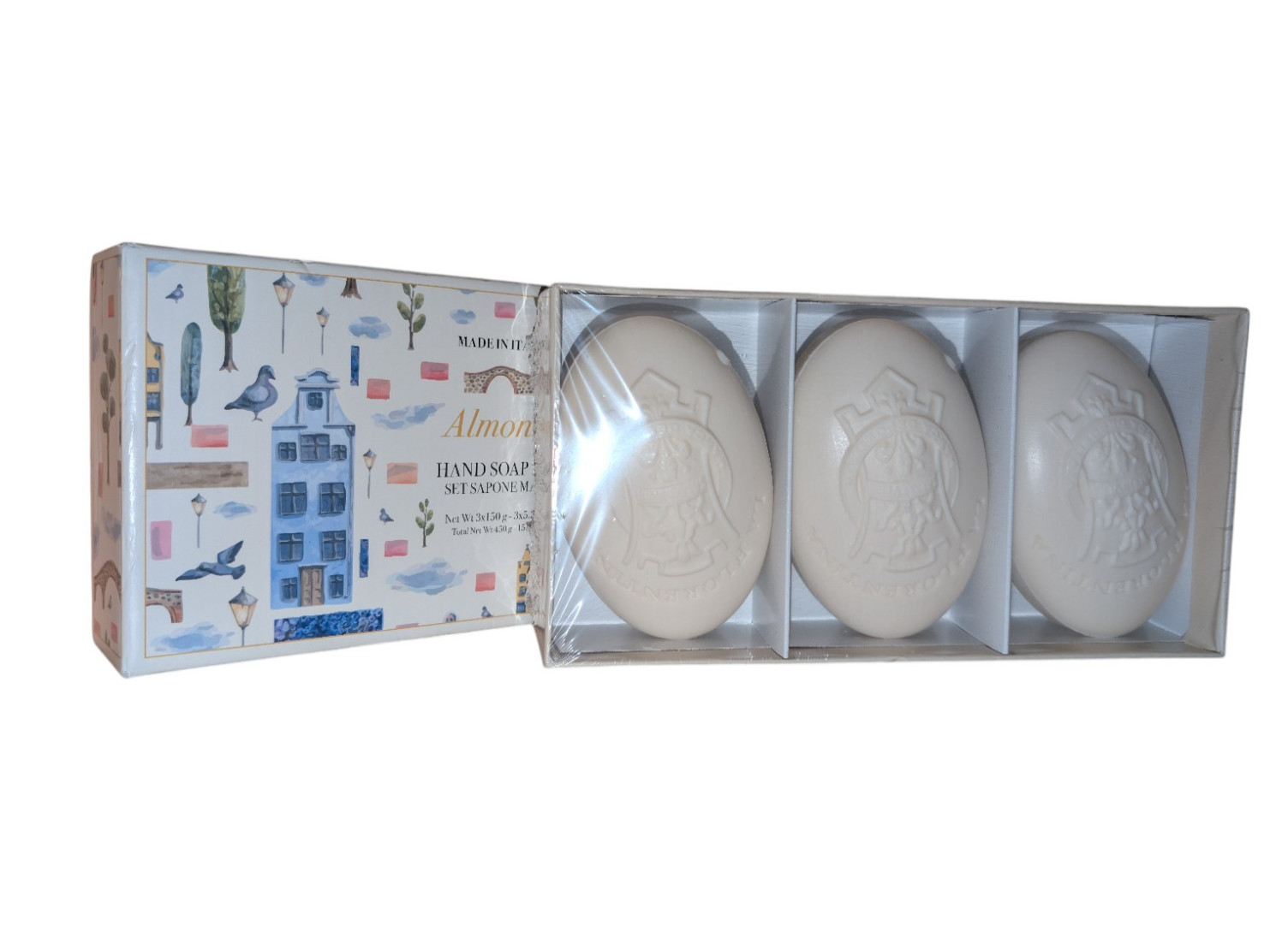 NEW Saponerie Fissi Italian Almond Scented Bar Soap 15.9 oz SEALED Italy