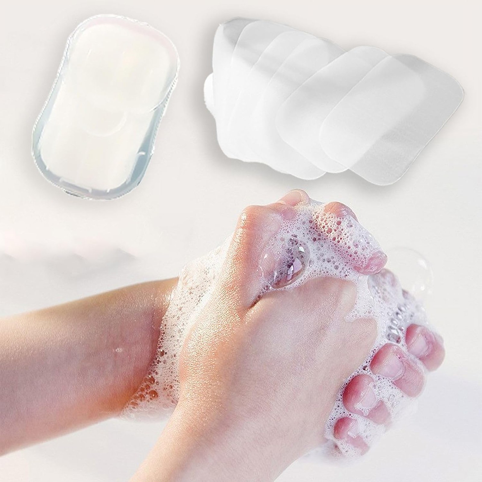 Disposable Soap Paper 500 Sheets, Hand Cleaner Fragrance Mini Color, Camping