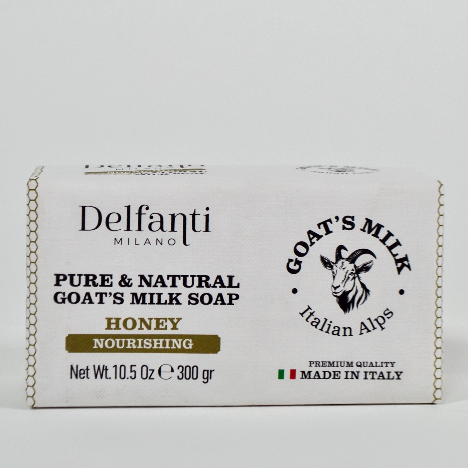 Delfanti Milano Goat’s Milk Soap Honey Nourishing Natural Bar 10.5oz Made Italy