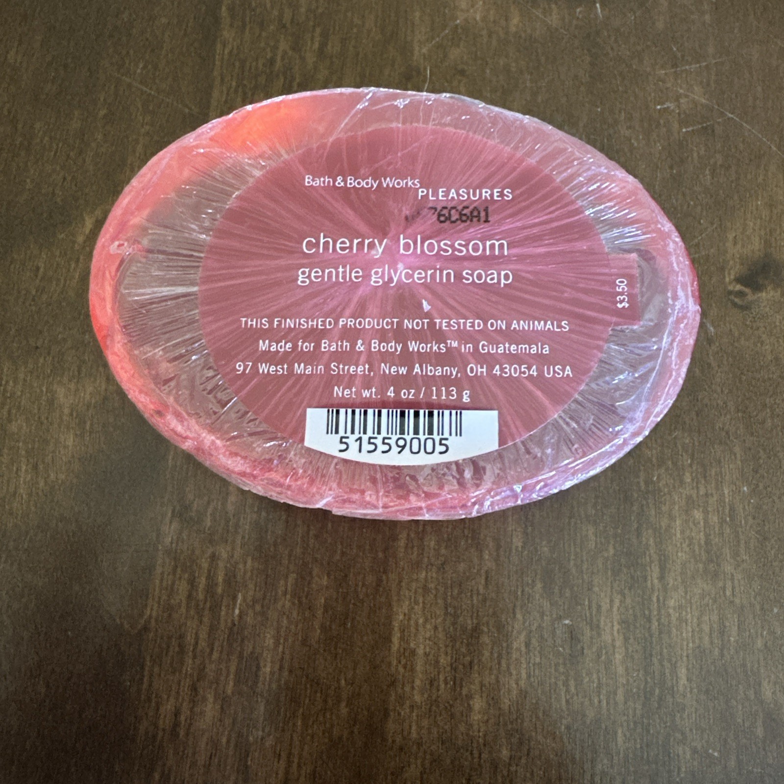 Bath & Body Works Cherry Blossom Gentle Glycerin Bar Soap 4 oz New