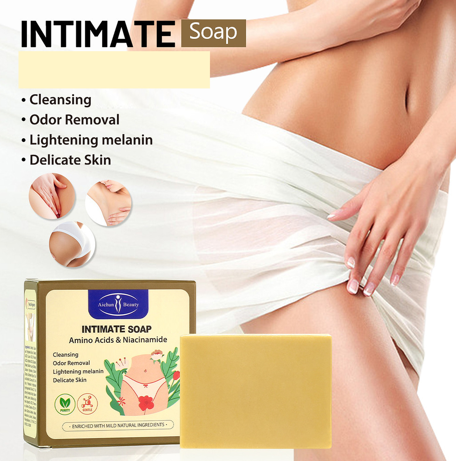 Aichun Beauty Soap Slimming Care Intimate Niacinamide Cleansing 100g