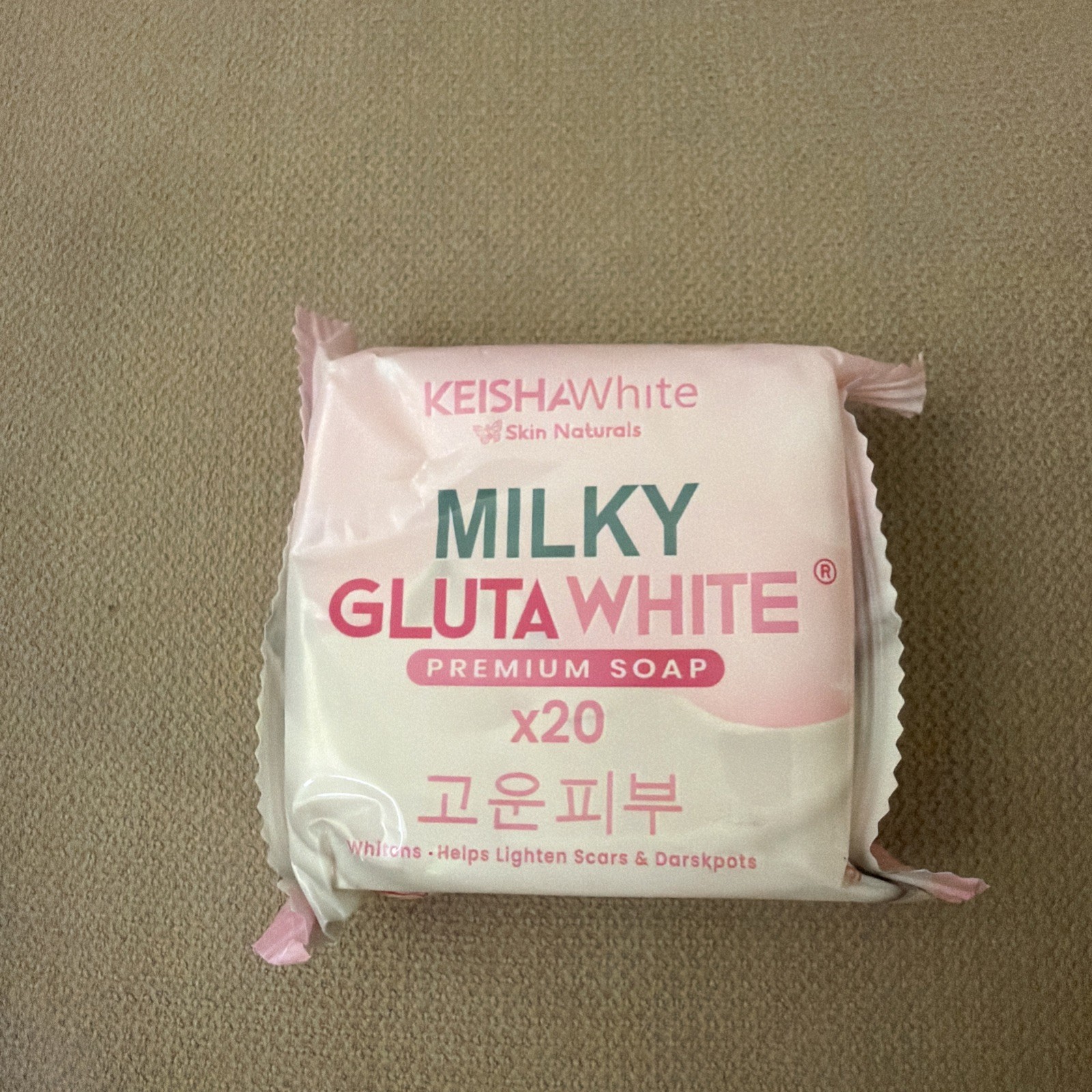 Keisha White Milky GlutaWhite Premium Soap x20, 70g, Pack of 2