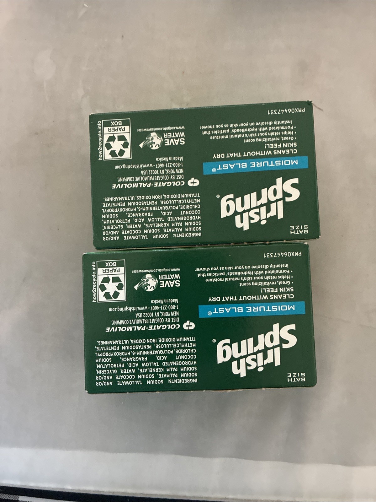 Irish Spring Bar Soap Moisture Blast Deodorant 3.7oz ea. Lot of 2 New