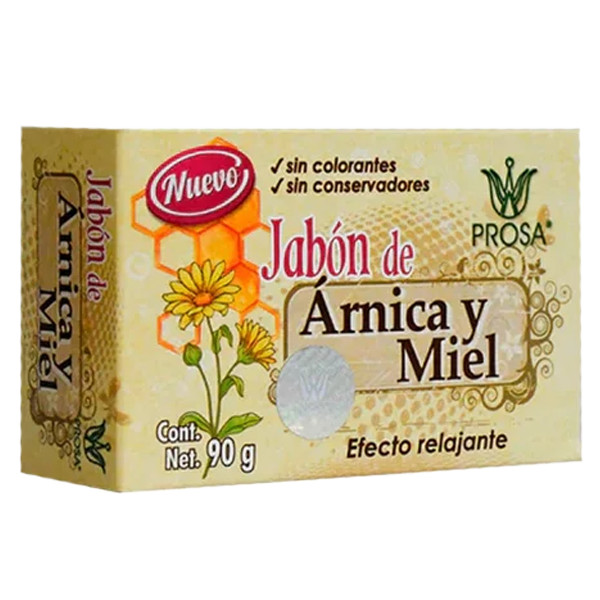 PROSA Jabón Árnica y Miel / Arnica & Honey Bar Soap Relaxing Effect 90g