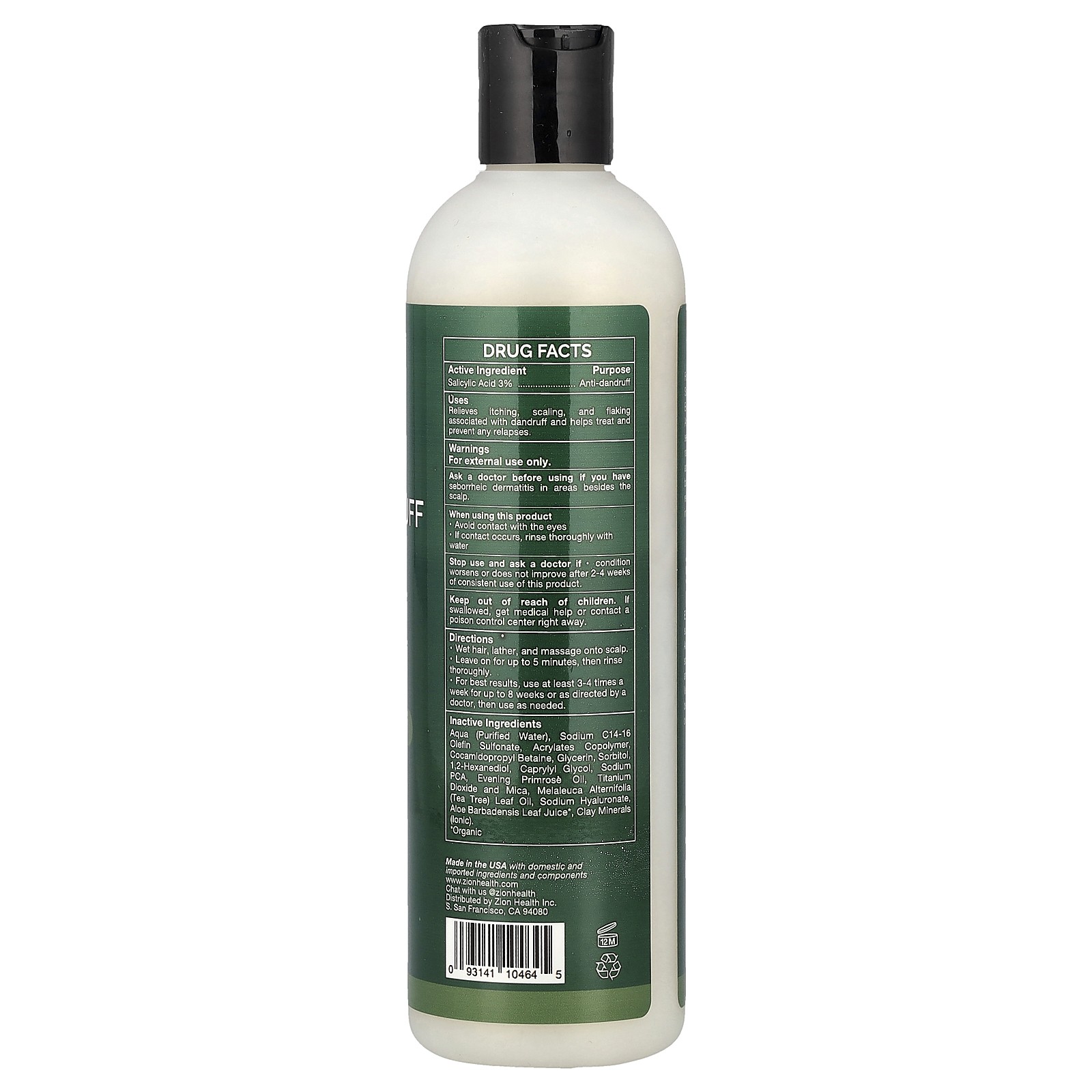 Ancient Minerals, Anti-Dandruff Shampoo, Tea Tree Oil & Evening Primrose Oil, 12