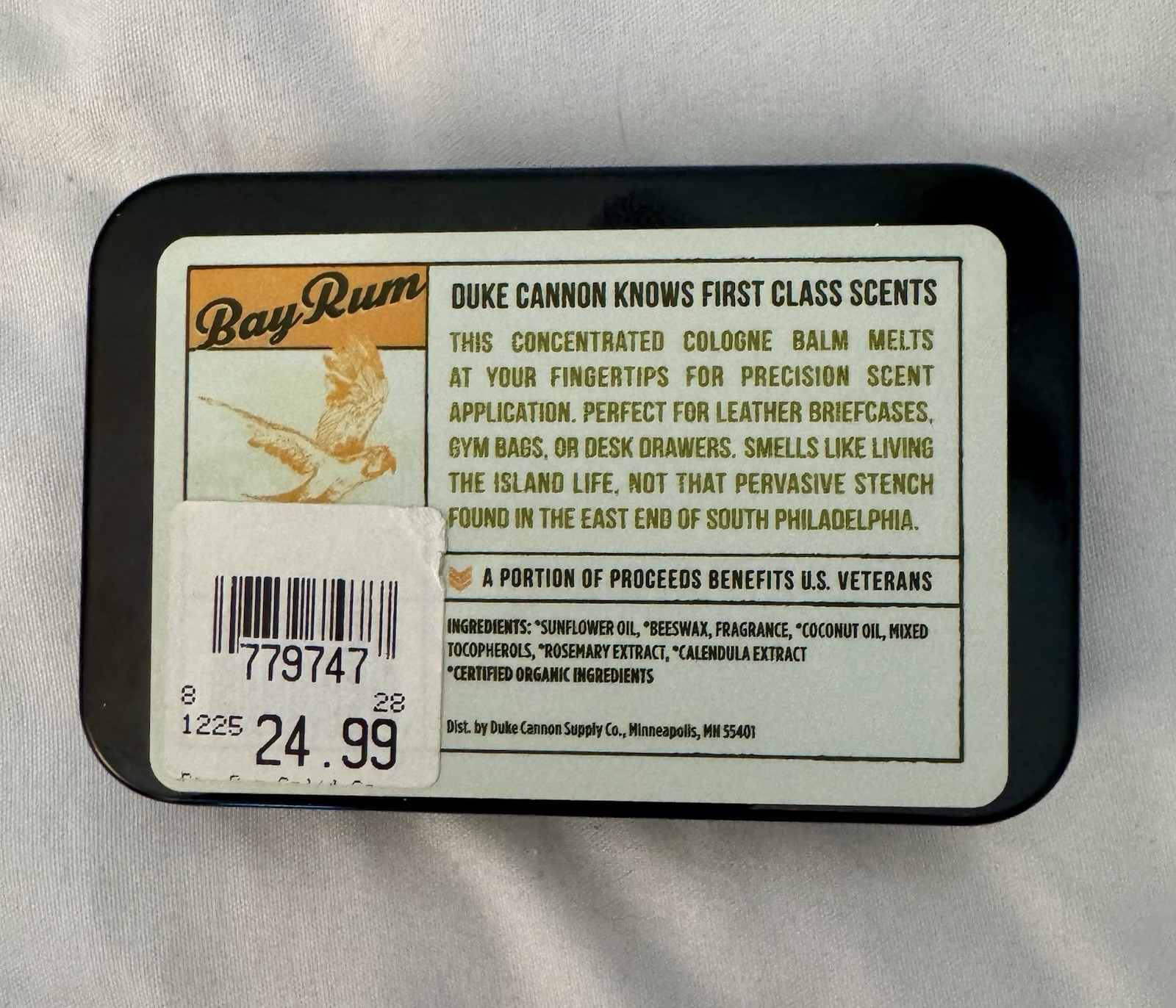 Duke Cannon Buffalo Trace Bourbon Soap & Bay Rum Solid Cologne Gift Set New