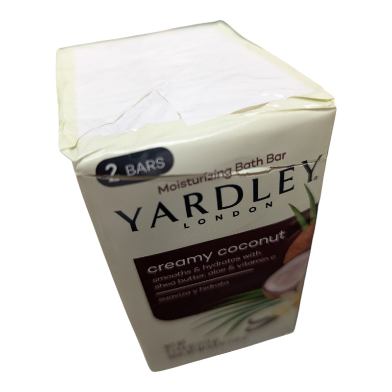 3 x Yardley Creamy Coconut Bath Bar, 4.25 oz 2 Pack – Damaged Packages