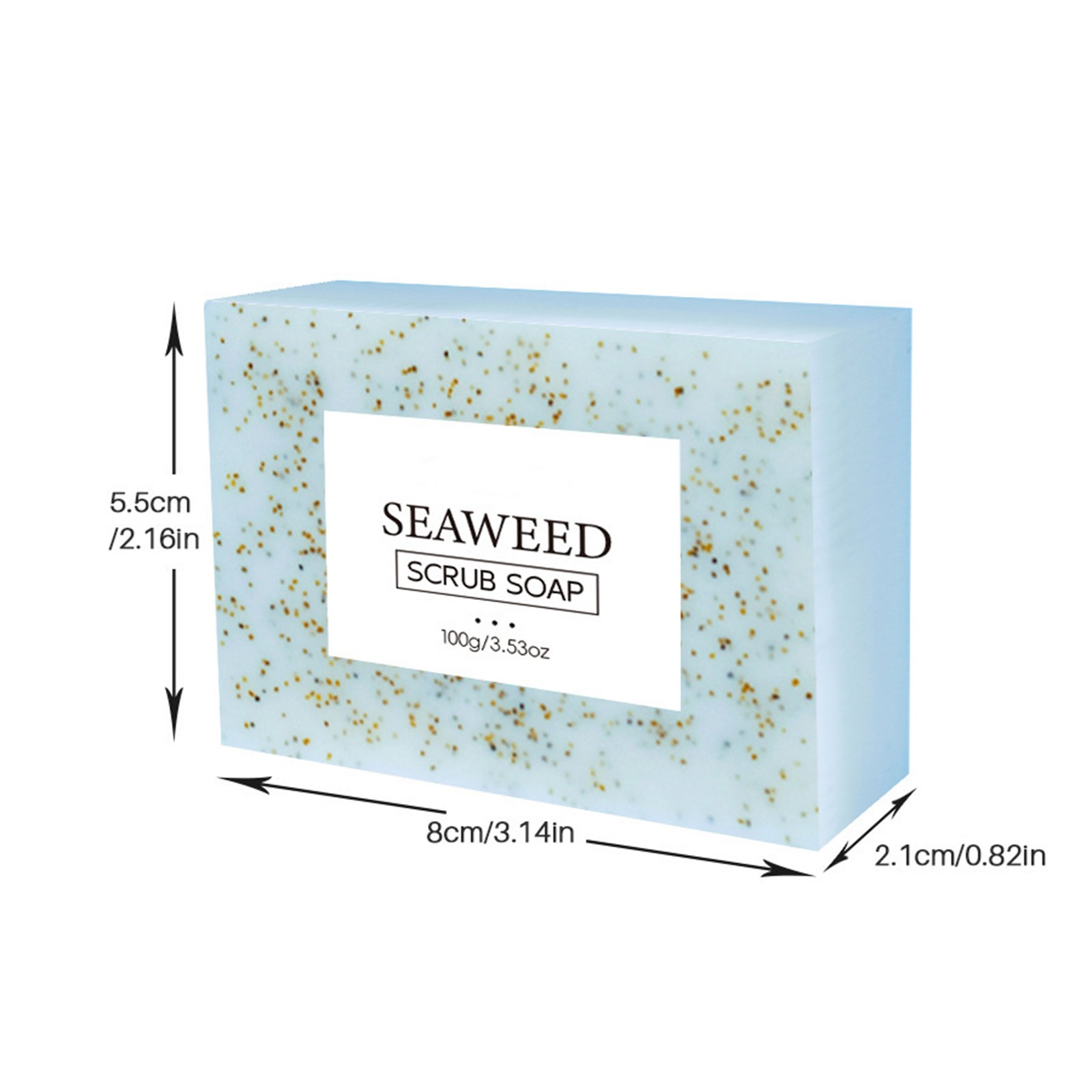 100g Seaweed Scrub Exfoliating Soap Bar Oil Control Moisturizing Smooth Skin
