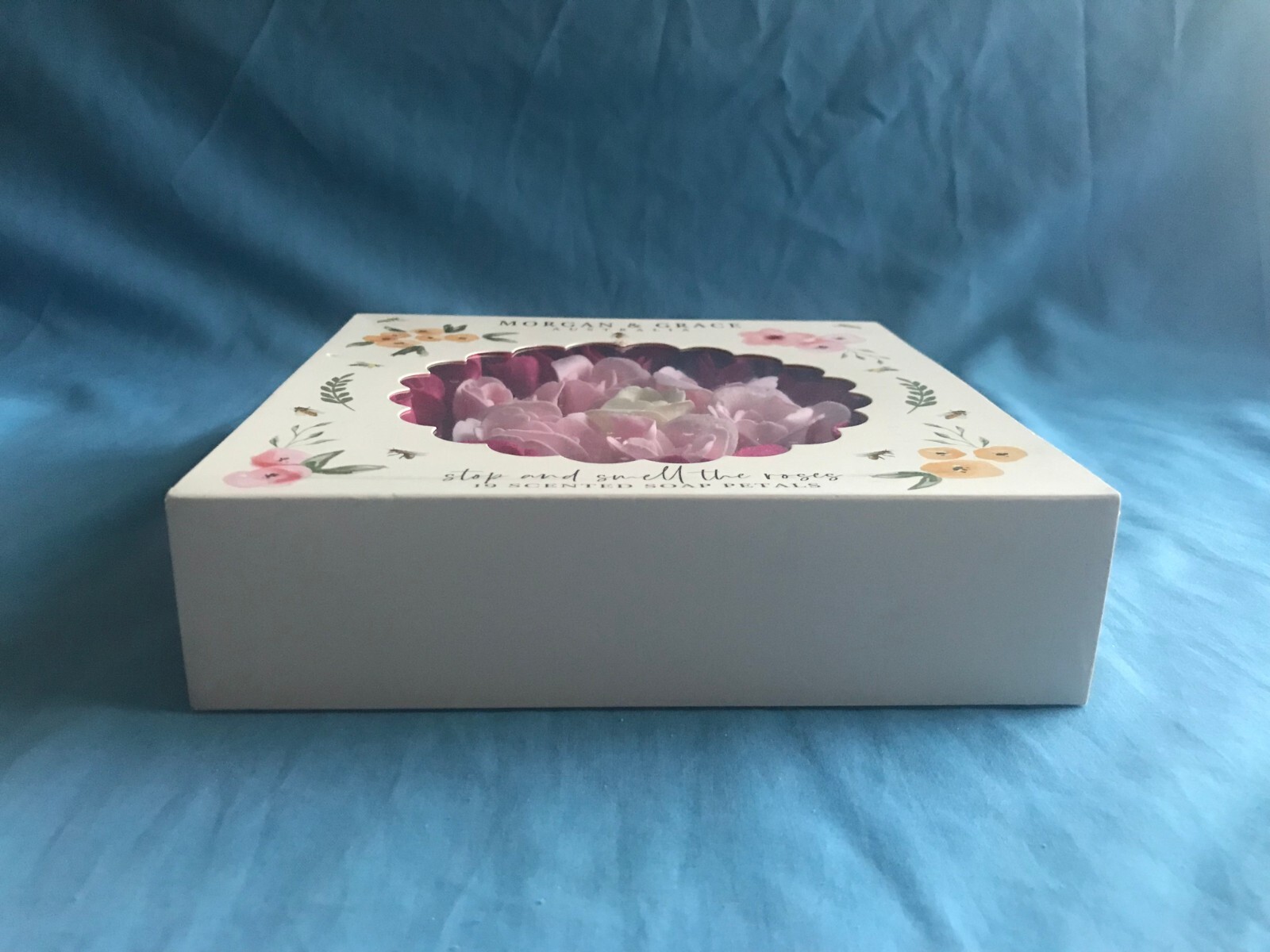 New 18 Count Morgan & Grace Rose Scented Dissolving Bath Soap Flowers / Petals