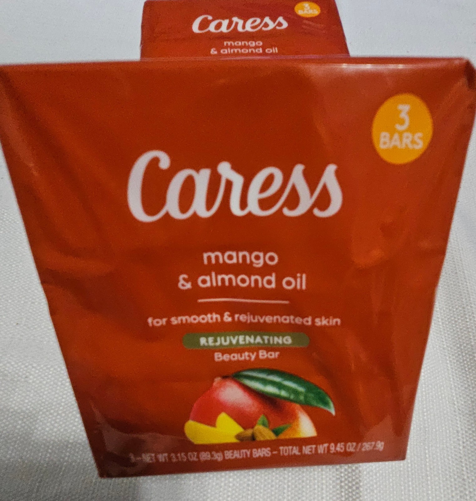 Caress Mango & Almond Oil Rejuvenating Bar Soap 3.15 Oz. Each 3-Pack – Lot Of 2