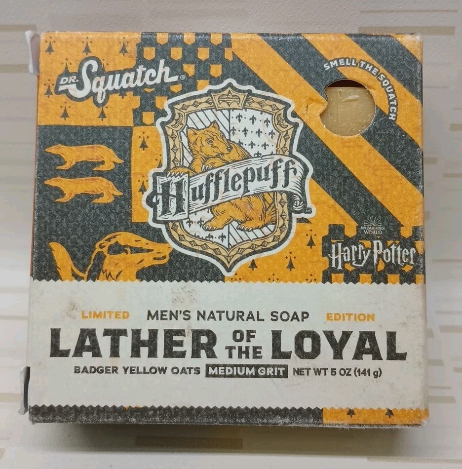 Dr Squatch Limited Edition Lather Of The Loyal Harry Potter Hufflepuff Soap NIB